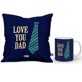 Love You Dad Cushion & Mug Combo (Blue)